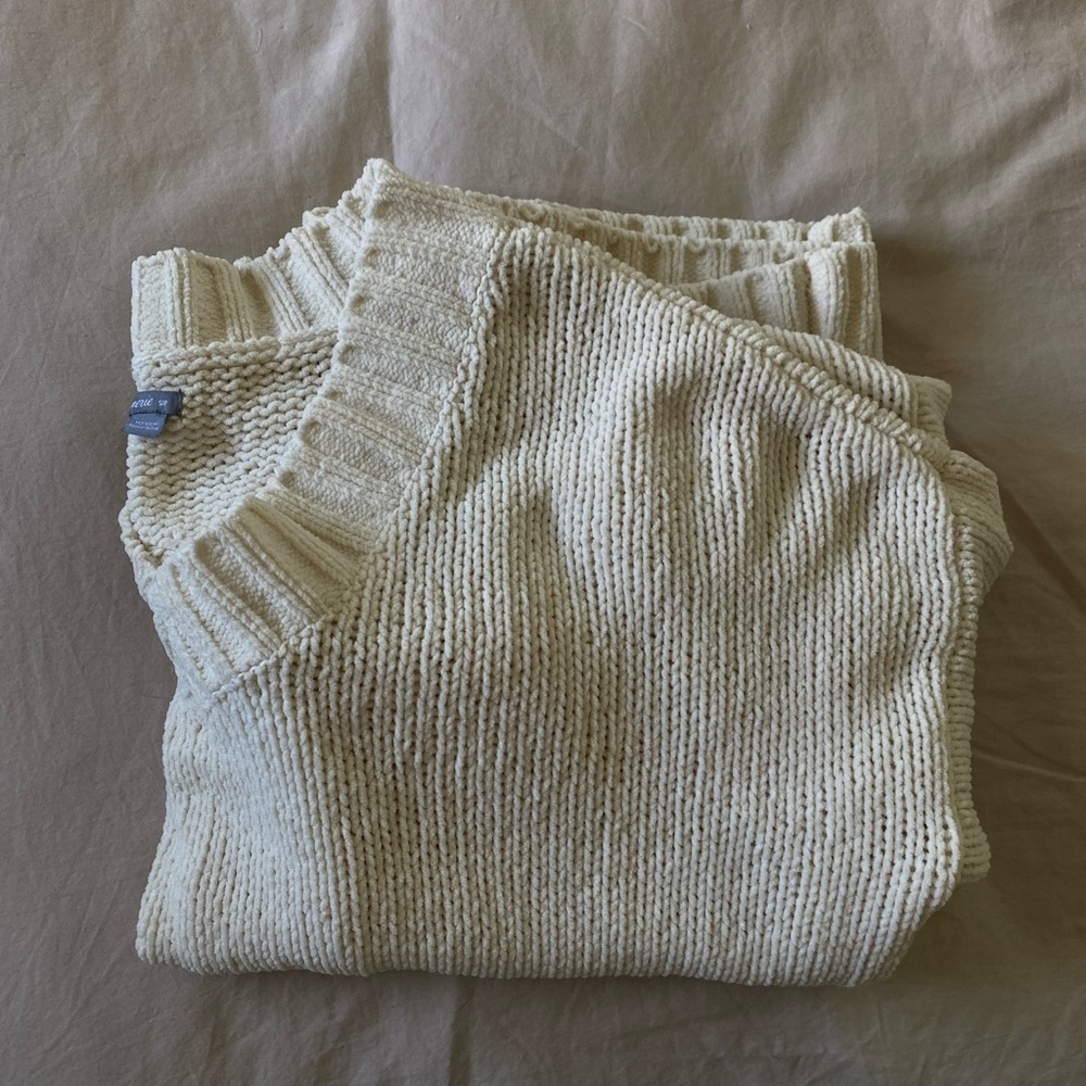 Aerie thick knit oversized v neck sweater